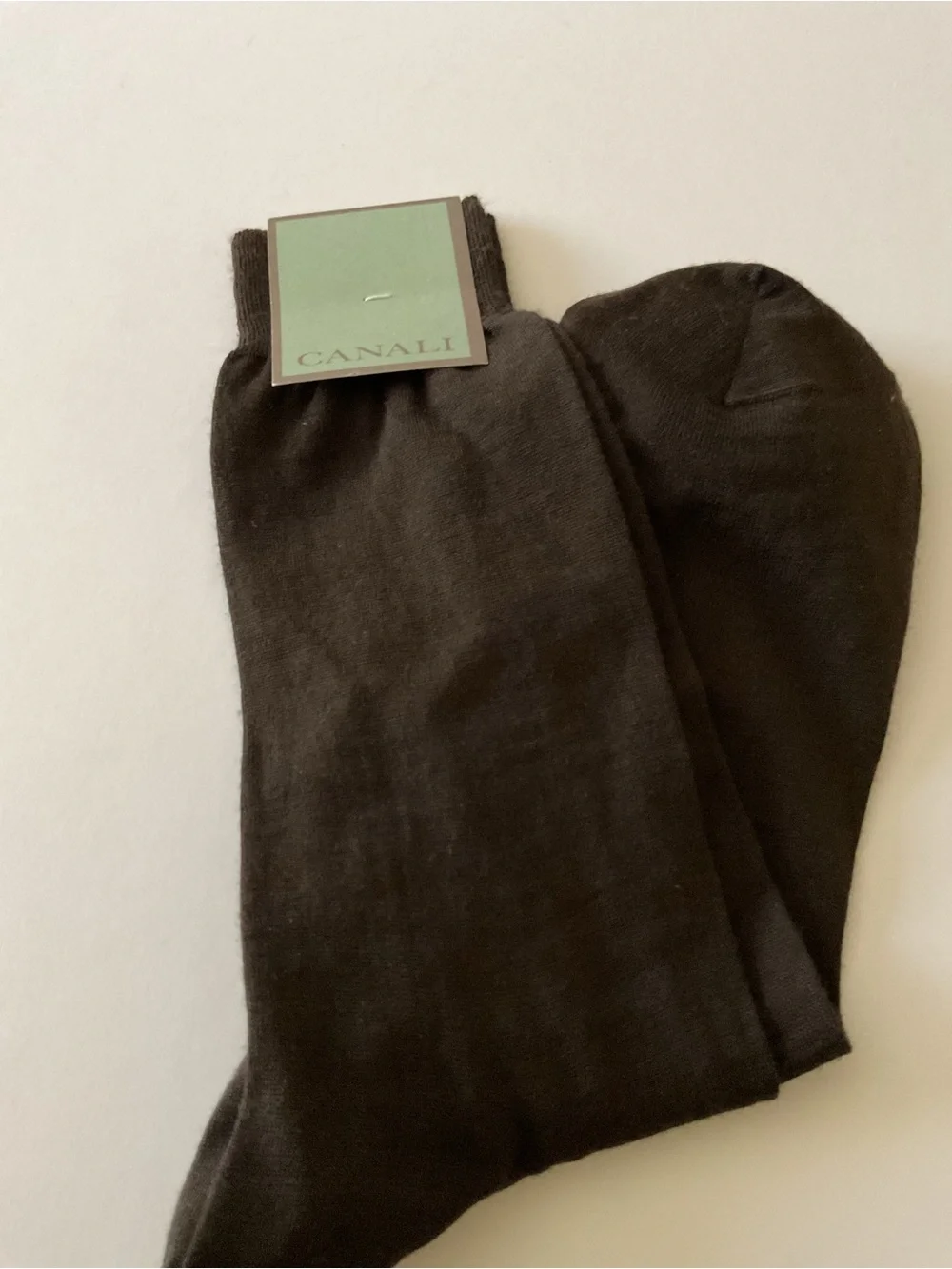 CANALI MENS WOOL SOCKS MID CALF BROWN SIZE MEDIUM NWT